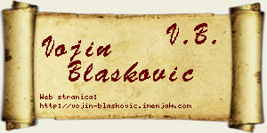 Vojin Blašković vizit kartica